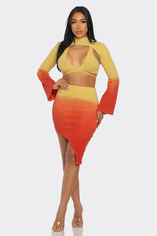 Sunset Aura 3 Piece Set ORANGE by Athina | Fleurcouture