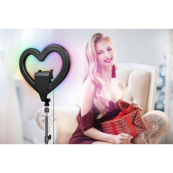 Supersonic PRO Live Stream 10in Heart Ring Light Black One Size by Jupiter Gear | Fleurcouture