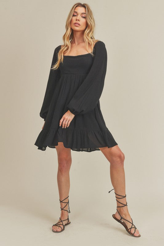 Taya Dress BLACK S by Aemi + Co | Fleurcouture
