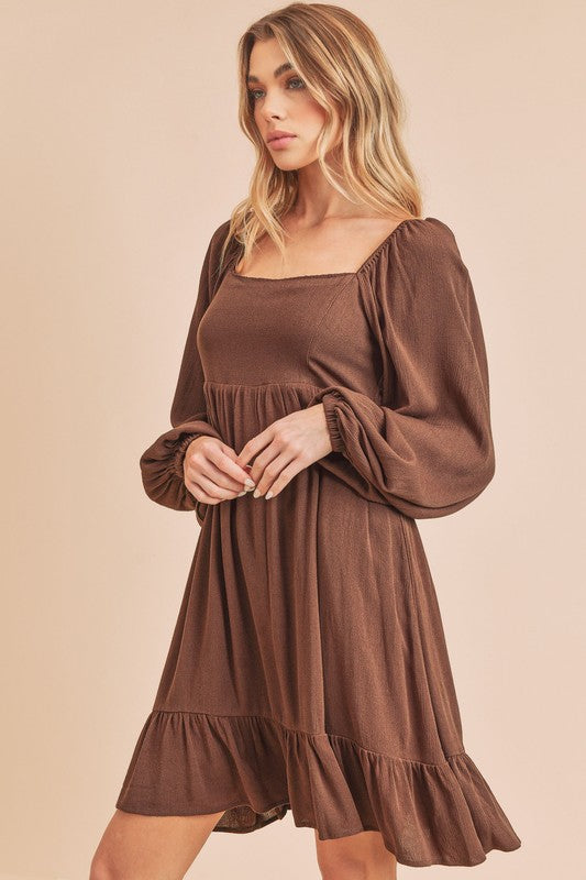 Taya Dress CHOCOLATE S by Aemi + Co | Fleurcouture