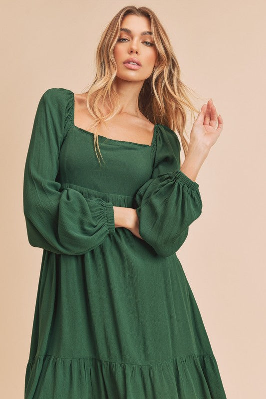 Taya Dress EMERALD S by Aemi + Co | Fleurcouture