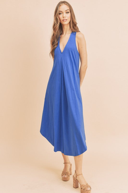 Telisa Midi Dress COBALT S by Aemi + Co | Fleurcouture