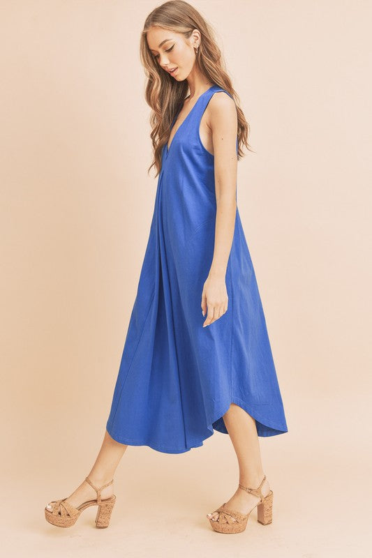 Telisa Midi Dress COBALT S by Aemi + Co | Fleurcouture