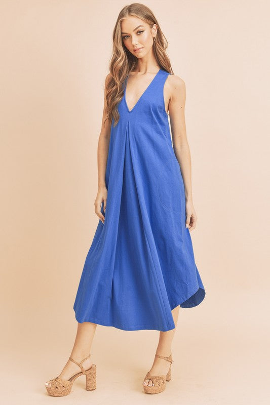 Telisa Midi Dress COBALT S by Aemi + Co | Fleurcouture