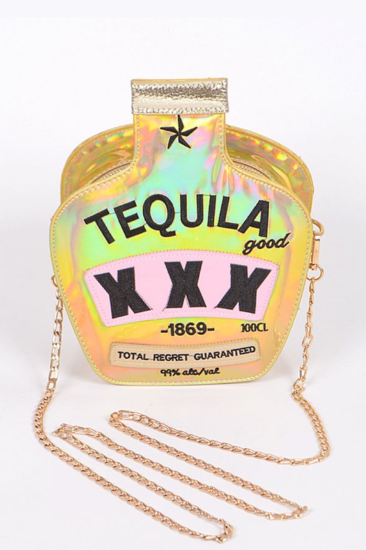 Tequila Iconic Box Swing Bag Gold O/S by Artini Accessories | Fleurcouture
