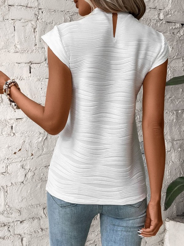 Terri Cap Sleeve Shirt by ClaudiaG Apparel | Fleurcouture