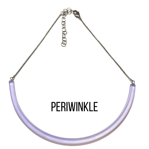 The Bar Necklace Periwinkle Bar Necklaces by Leetie Lovendale | Fleurcouture