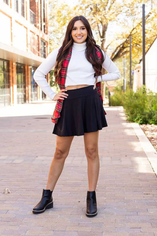 The Brielle Skort Round 6 Black by Julia Rose | Fleurcouture