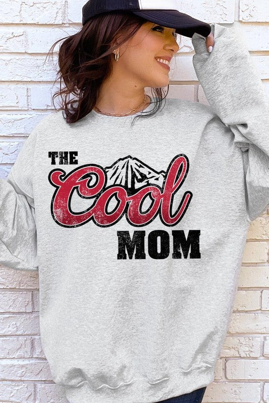 The Cool Mom Oversized Graphic Fleece Sweatshirts ASH S by Color Bear | Fleurcouture