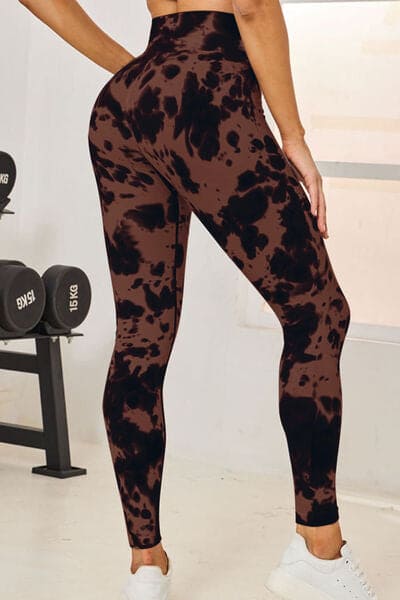 Tie-Dye High Waist Active Leggings by Trendsi | Fleurcouture