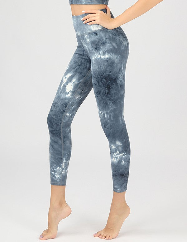 Tie-Dye Seamless High Waisted Leggings by OTOS Active | Fleurcouture
