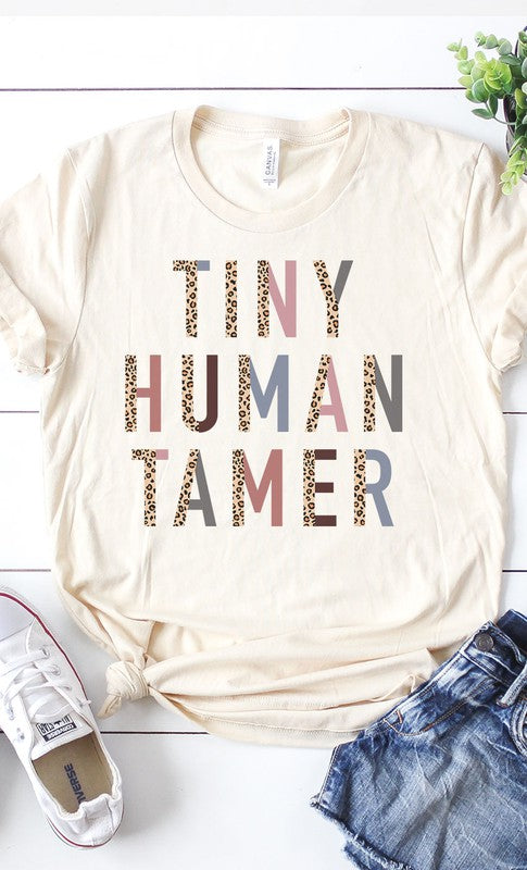 Tiny Human Tamer graphic tee PLUS Cream XXL by Kissed Apparel | Fleurcouture