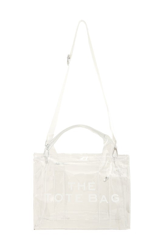 Transparent Clear Crossbody Tote Bag CLEAR OS by ICCO ACCESSORIES | Fleurcouture