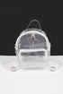 Transparent Cleared Stadium Small Backpack CLEAR/SILVER O/S by Artini Accessories | Fleurcouture
