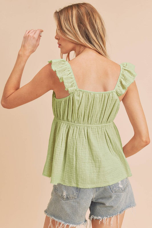 Trixie Top GREEN APPLE S by Aemi + Co | Fleurcouture