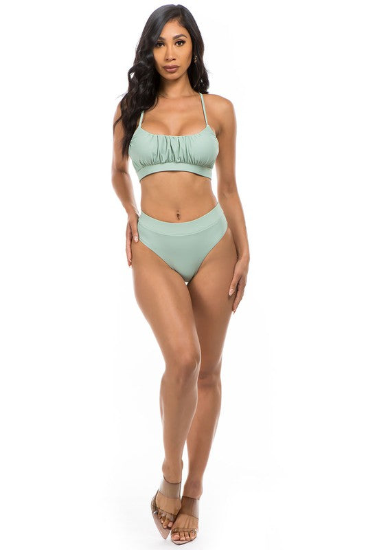 TWO-PIECE HIGH WASITED by Mermaid Swimwear | Fleurcouture