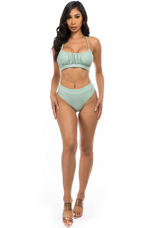 TWO-PIECE HIGH WASITED by Mermaid Swimwear | Fleurcouture