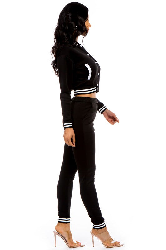 TWO PIECE PANT SET BLACK by By Claude | Fleurcouture