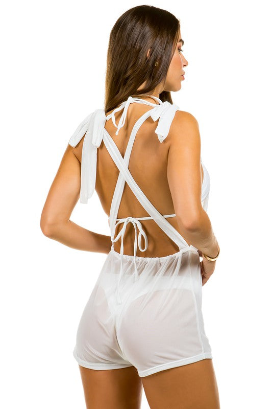 two piece swimsuit with jumpsuit coverup by Mermaid Swimwear | Fleurcouture