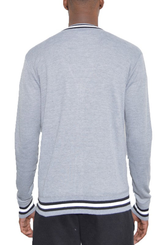 TWO STRIPE CARDIGAN Men&