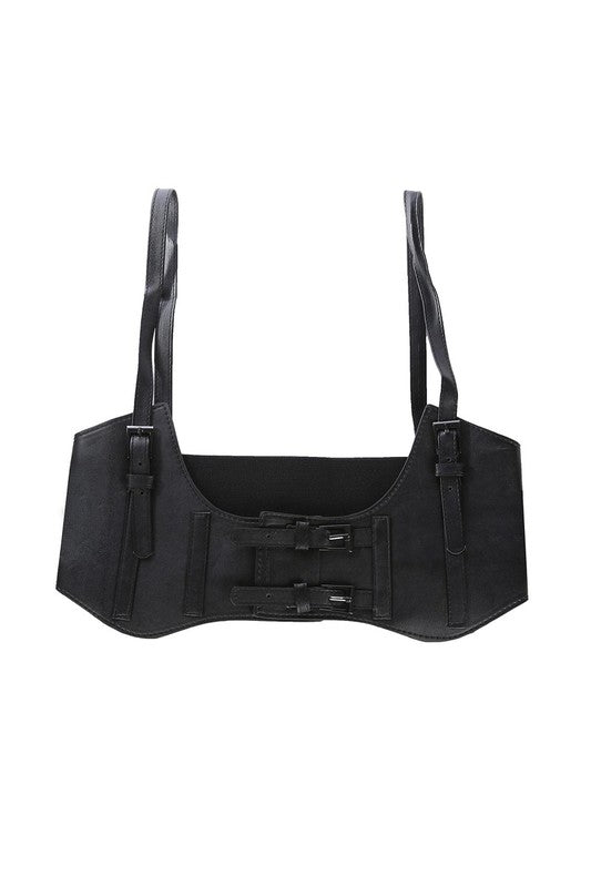 UNDERBUST CORSET BELT BKBK/BLACK Os by Bella Chic | Fleurcouture