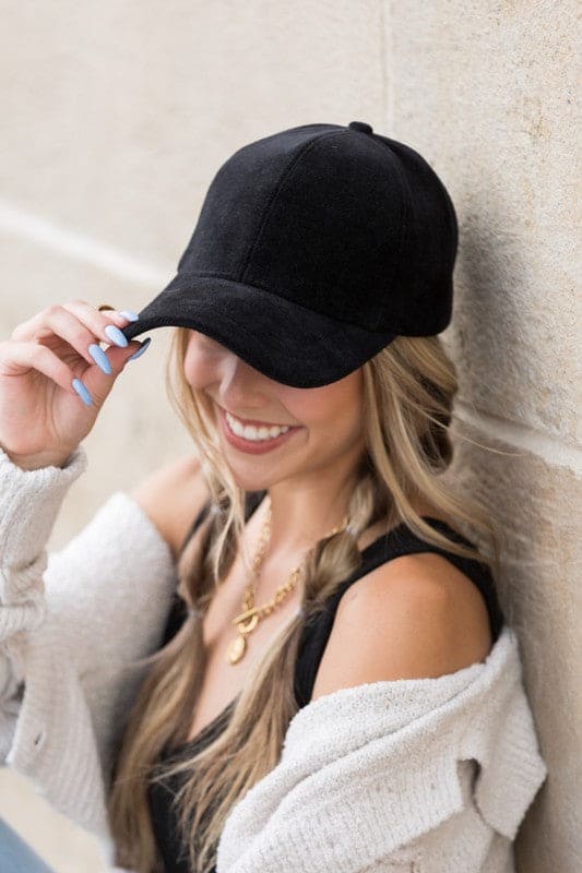 Velour Ball Cap Black OneSize by Aili&