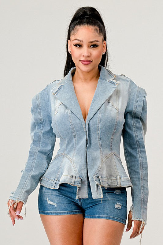 Vintage Denim Jean Jacket DENIM by Athina | Fleurcouture