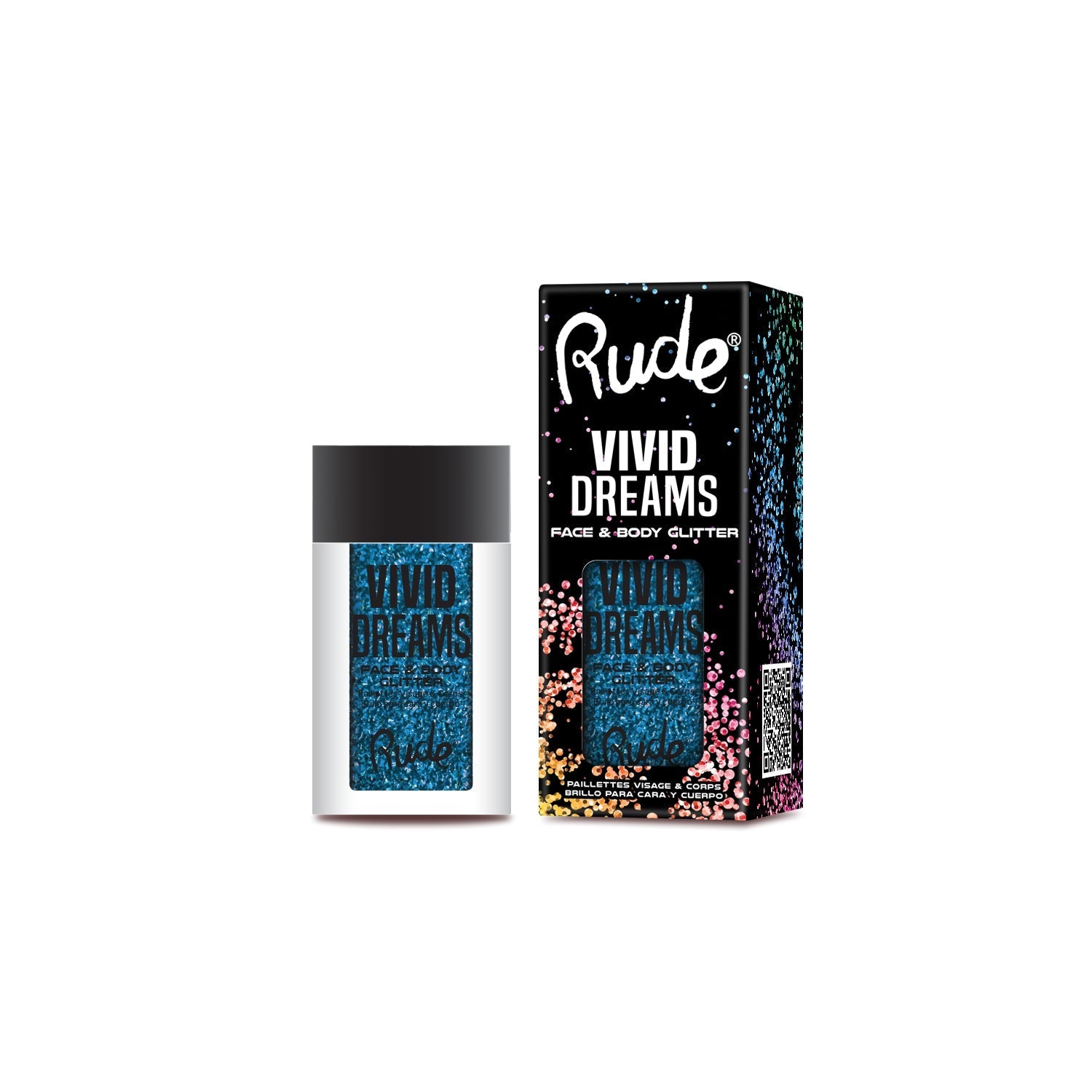 Vivid Dreams Face & Body Glitter Fragmented Reality Loose Glitter & Pigments by Rude Cosmetics | Fleurcouture