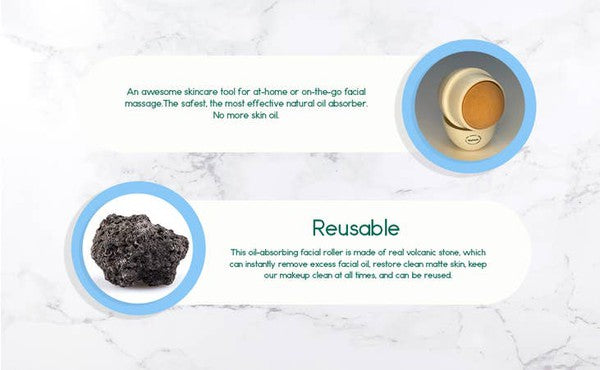 Volcanic Stone Oil-Absorbing Face Roller As shown One Size Skincare by BeNat | Fleurcouture