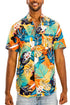 Weiv Hawaiian Print Button Down Shirt MULTI S by WEIV | Fleurcouture