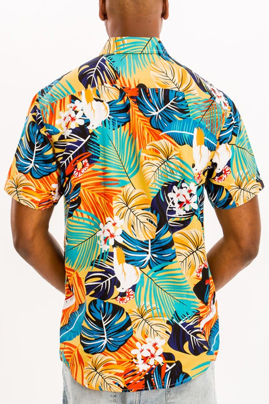 Weiv Hawaiian Print Button Down Shirt MULTI by WEIV | Fleurcouture