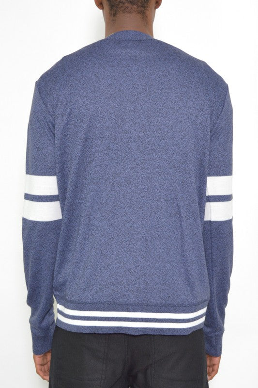 Weiv Mens Two Stripe Button Cardigan by WEIV | Fleurcouture