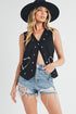 Western Love Vest BLACK S by Aemi + Co | Fleurcouture