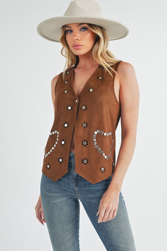 Western Love Vest S by Aemi + Co | Fleurcouture