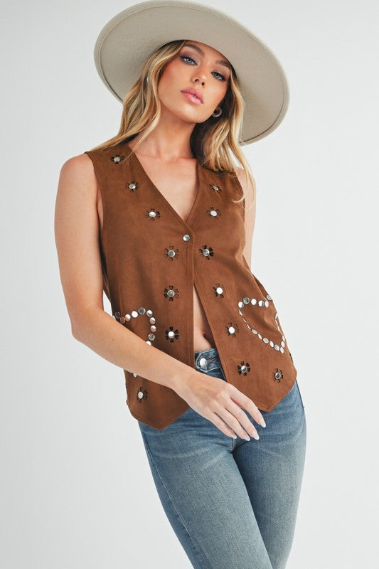 Western Love Vest S by Aemi + Co | Fleurcouture