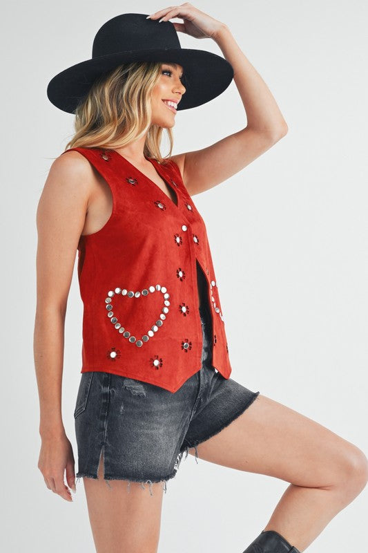 Western Love Vest S by Aemi + Co | Fleurcouture