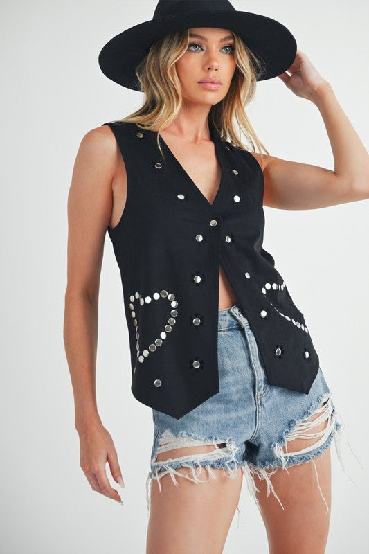 Western Love Vest S by Aemi + Co | Fleurcouture