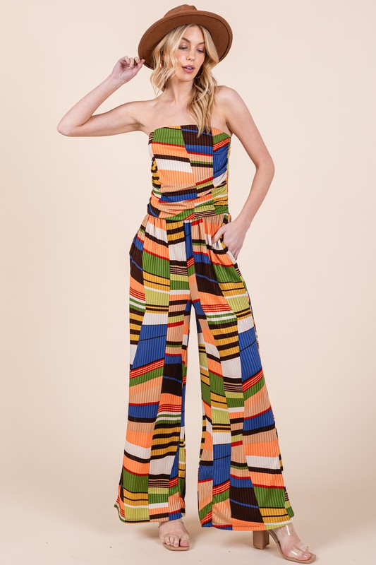 Wide Leg Jumpsuit with Pockets by Orange Farm Clothing | Fleurcouture