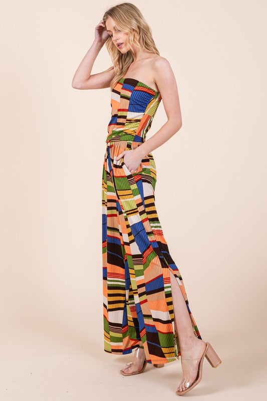 Wide Leg Jumpsuit with Pockets by Orange Farm Clothing | Fleurcouture