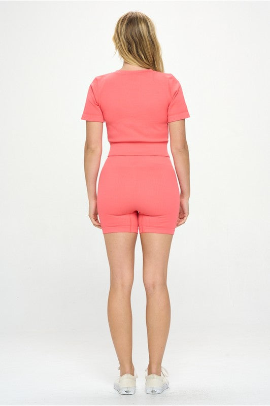 Women 2 Pieces Seamless Workout Sets by OTOS Active | Fleurcouture