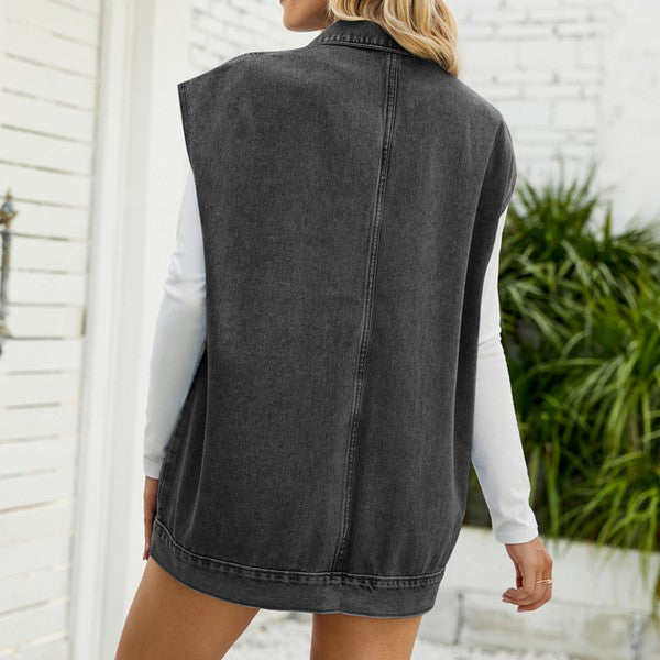 Women Denim Jacket DENIM by Annva USA | Fleurcouture