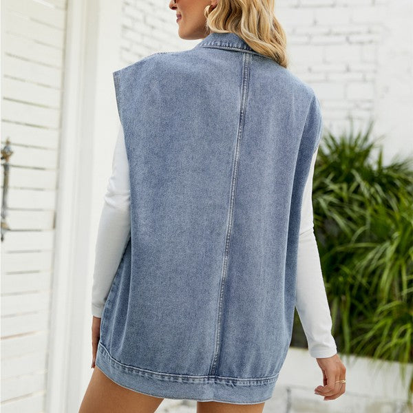 Women Denim Jacket DENIM by Annva USA | Fleurcouture