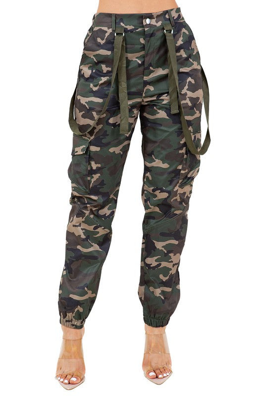 WOMEN FASHION CARGO PANTS CAMOFLAGE by By Claude | Fleurcouture