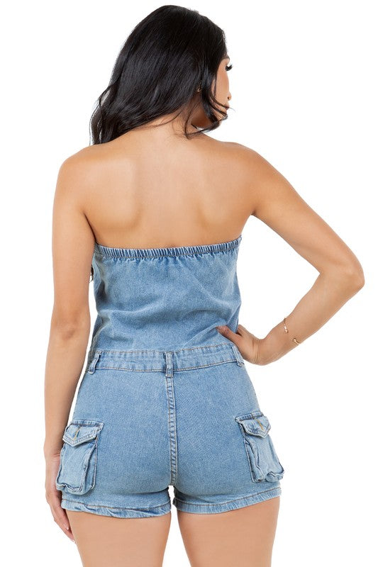 WOMEN FASHION DENIM ROMPERS by By Claude | Fleurcouture