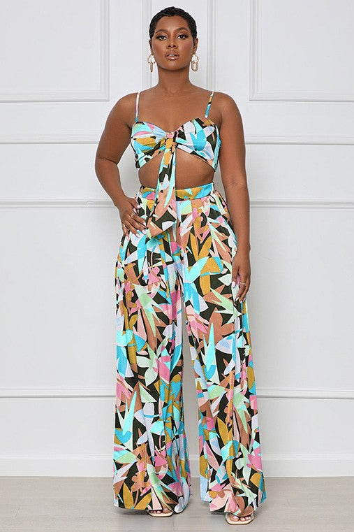 WOMEN FASHION TWO PIECE SET YELLOW MULTI S by By Claude | Fleurcouture