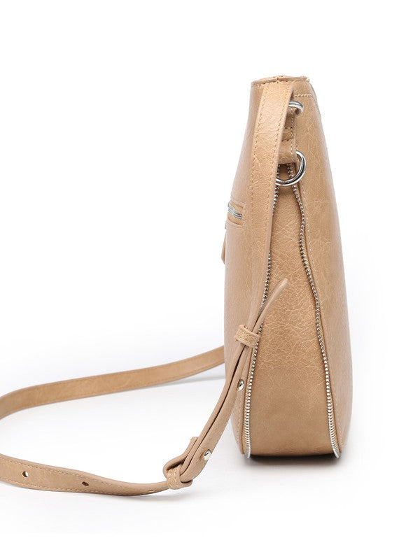 Women small crossbody bag Beige S2 by Sifides | Fleurcouture