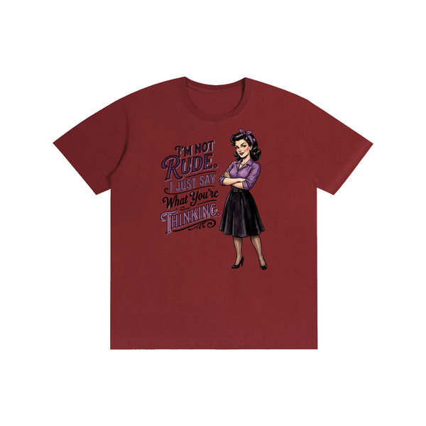 Imnotrude,imnotrudeijustsaywhatyourethinking,tee,tshirt,sarcastic,funny,retro,1950s