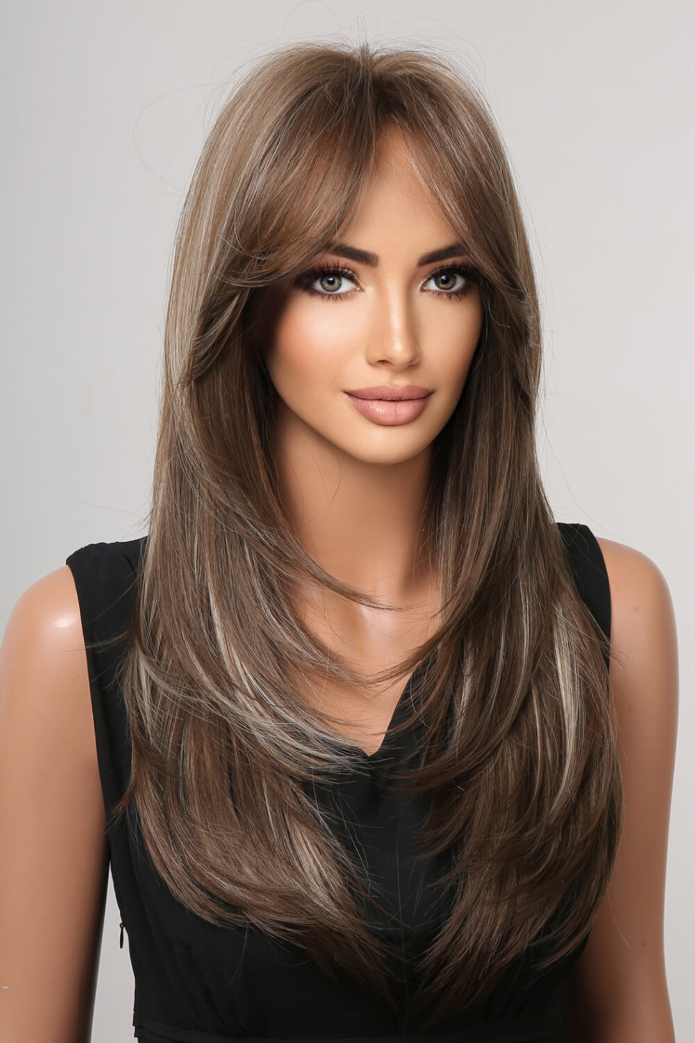 13*1&quot; Full-Machine Wigs Synthetic Long Straight 22&quot; One Size Hair Extensions by Trendsi | Fleurcouture