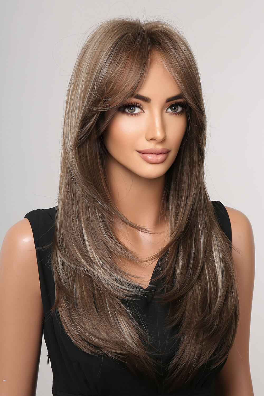 13*1&quot; Full-Machine Wigs Synthetic Long Straight 22&quot; One Size Hair Extensions by Trendsi | Fleurcouture