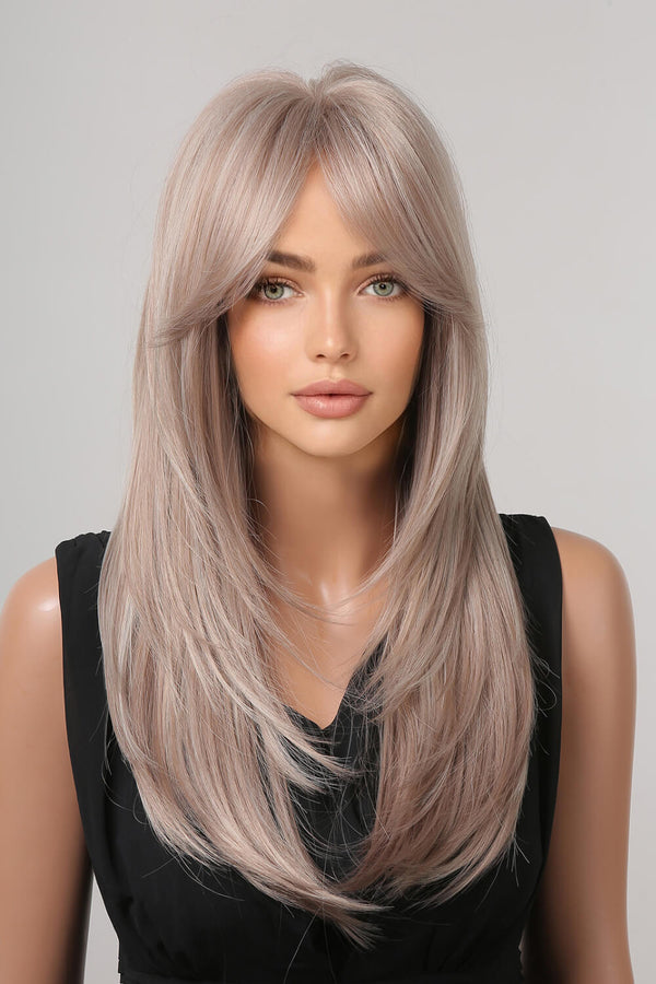 13*1" Full-Machine Wigs Synthetic Long Straight 22" One Size Hair Extensions by Trendsi | Fleurcouture